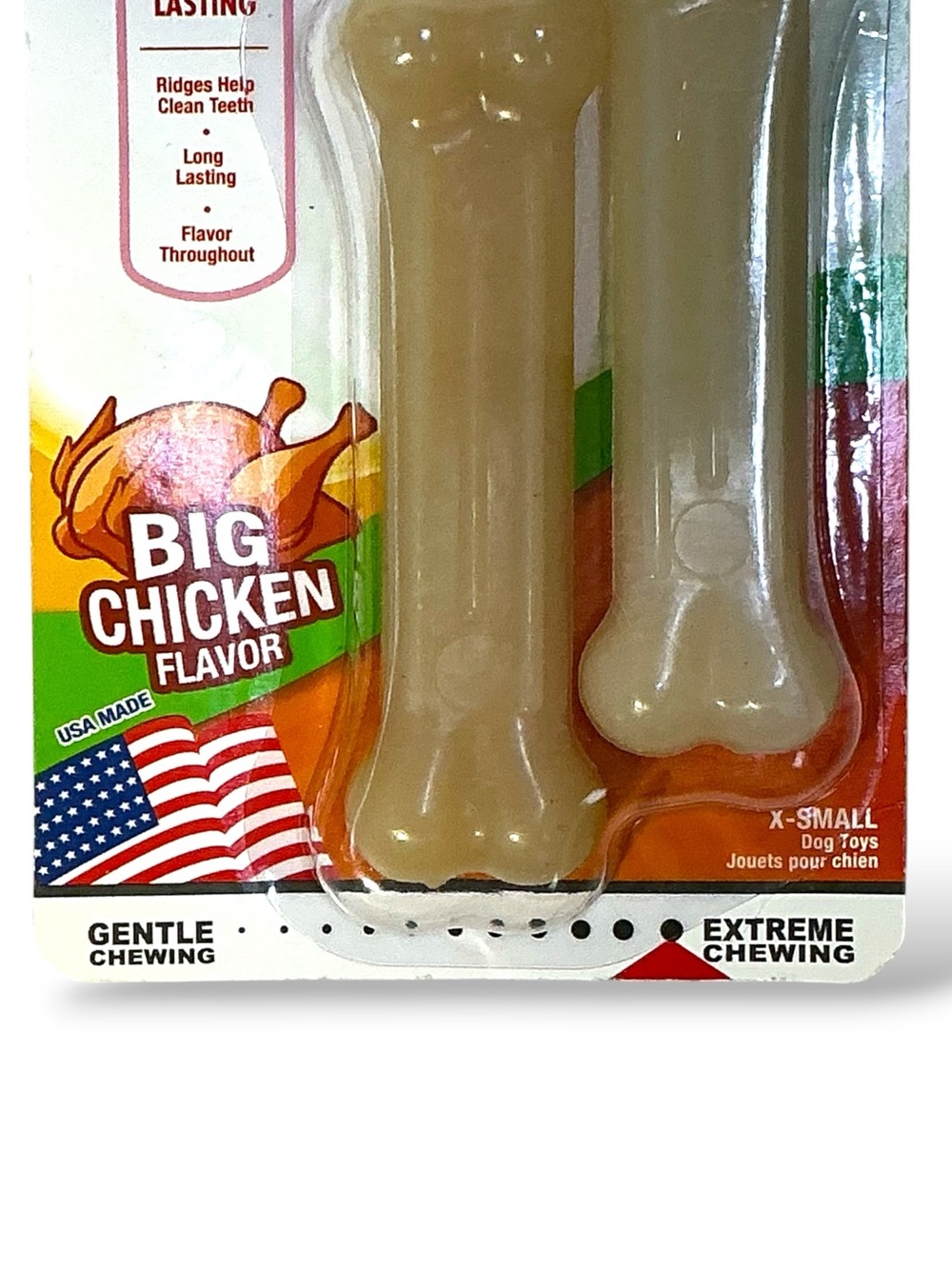 Nylabone Dog Dental Essentials Power Chew Toys Made In USA Chicken Flavor 4 PC - Picture 9 of 16